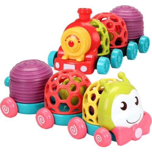 Mini Cute Cartoon Baby Rattle Roll Ball Car Hand Bell Educational Playing Toy
