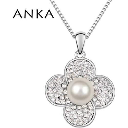 Fashion Trend Imitation Flower Pearl Crystals from Austria Necklaces Personalized Digital Large Roses Necklace For Girl #91848