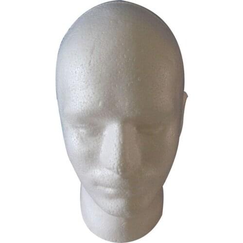 Male Wig Display cosmetology Mannequin Head Stand Model Foam White