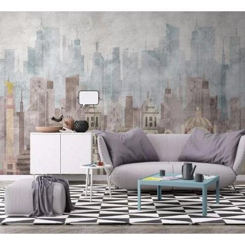 Newest 8d Geometric Architecture Wall paper Mural 3D Modern Simple Wallpaper sticker paper For Living room Wall Murals Decor
