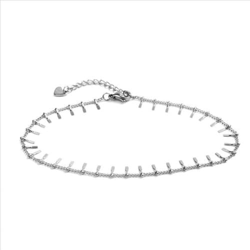 New 304 Stainless Steel Anklets For Women Men Ankle Bracelet Charms On the Leg Foot Fashion Jewelry Gift 23cm(9") long, 1 Piece