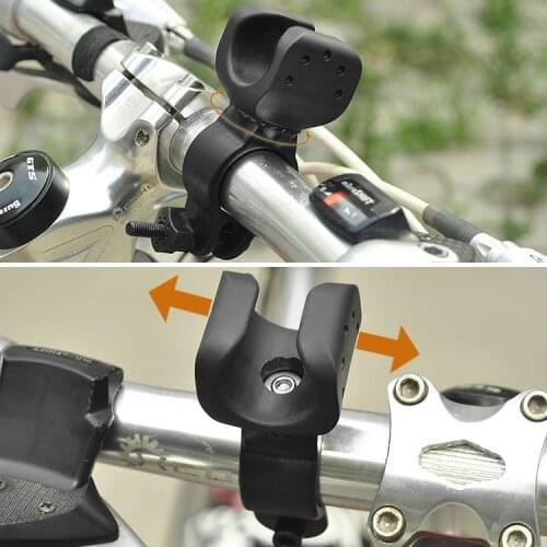 New Universal Black Rubber Bicycle Bike Mount Bracket Clip Clamp Holder For LED Light Lamp Flashlight Torch P25