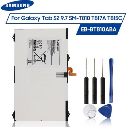 Original Samsung Battery EB-BT810ABE For Samsung GALAXY Tab S2 9.7 T815C SM-T815 T815 SM-T810 SM-T817A T813 T819C 5870mAh