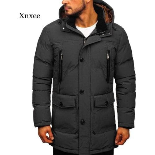 Mens Parkas Fashion New Overcoat Male Jacket Hooded Mens Coat Thick Warm Man Apparel High Quality Mens Winter Clothing