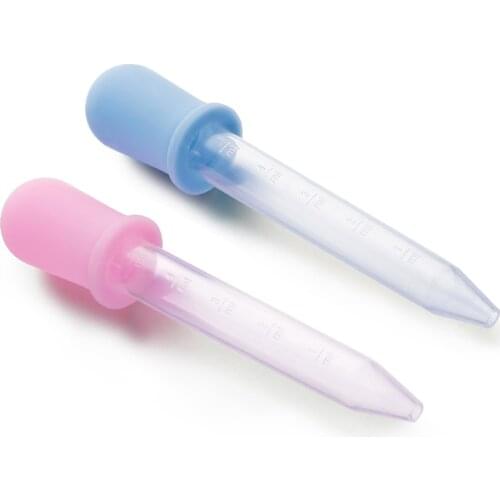 4pcs 5ml Small Silicone Plastic Feeding Medicine Liquid Eye Ear Graduated Pipette Dropper for School Lab Supplies