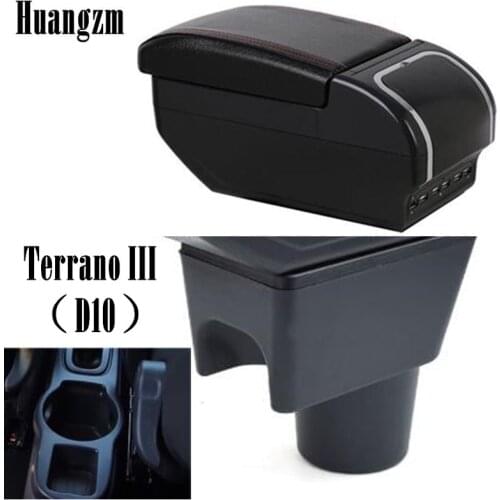 For Nissan Terrano 3 armrest box universal car BRV center console caja modification accessories double raised with USB
