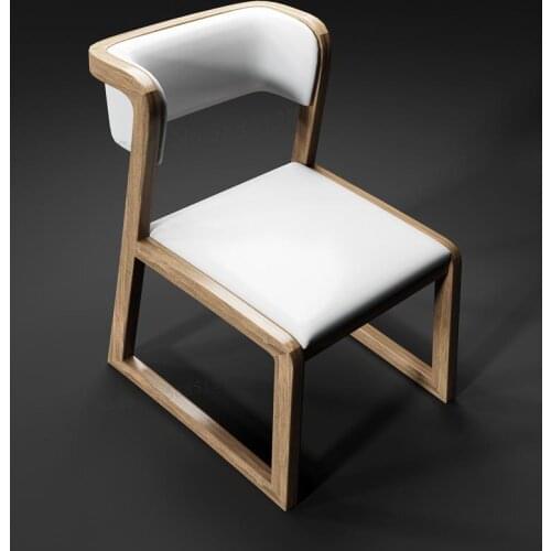 Custom Dining Chair Armrest Solid Wood Nordic Modern Minimalist Home Restaurant Hotel New Chinese Backrest Solid Wood Dining Tab