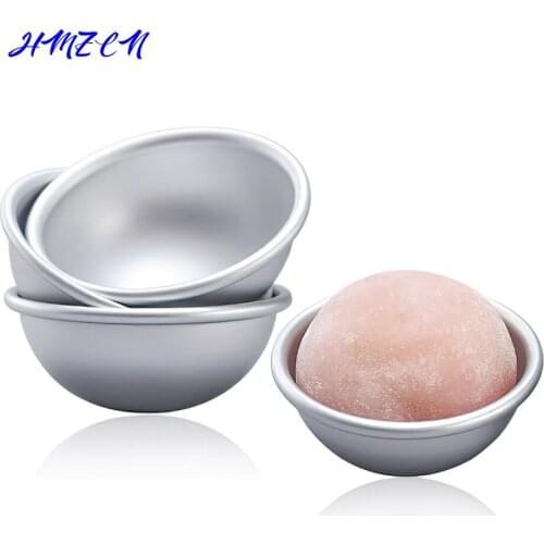 Half Round 3D Molds Aluminum Sphere Bath Bomb Cake Pan Tin Baking Pastry Ball Mold 3 Size Can Choose