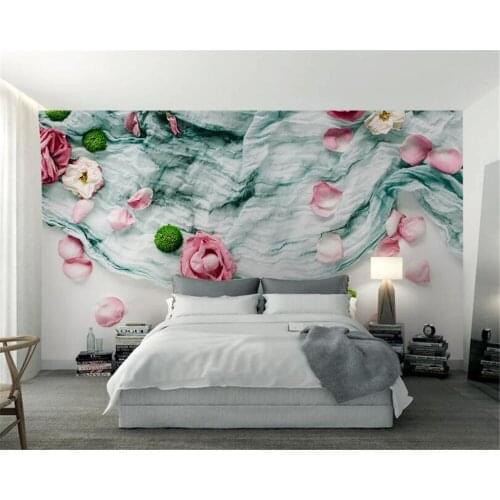 Beibehang Custom Photo wall mural Wallpaper Rose Pastoral Style 3D Wallpaper Living Room Sofa Background wall paper home decor