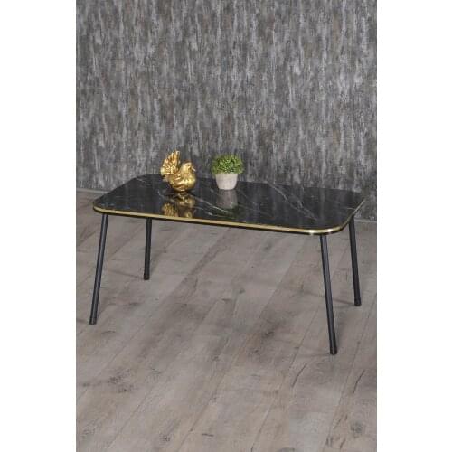 Medium Coffee Table Kr Black Metal Foot Double Gold Bendir