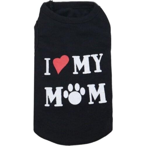 Medium Pet Dog Vest Sleeveless Breathable Puppy T-Shirt Cute Letter Print Dogs Clothes Home Pets Wear