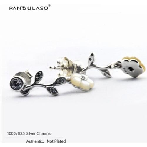 Luminous Florals Drop Earrings 925 Sterling Silver Jewelry For Woman Make up Fashion Female Earrings Party Jewelry Wholesale