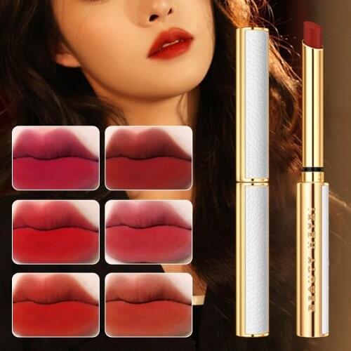 Thin Tube Lipstick Long-Lasting Matte Velvet Lightweight Lip Tint Waterproof Lip Balm Moisture Nude Lip Gloss For Woman Makeup