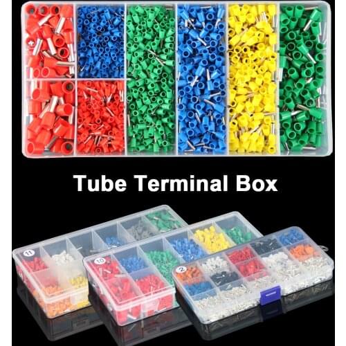 Tube Terminal Box Various Electrical Dual Bootlace Ferrules Tubular Terminal Insulated Wire Connector Crimp Terminals Kits Set