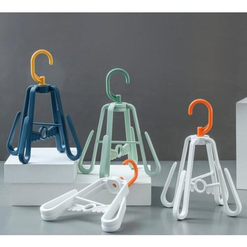 Rotating Foldable Multifunctional Drying Shoe Plastic Hanger Shelf Cabinets Clothes Rack Socks Cap Slipper Hanging Storage Rack