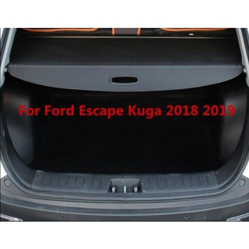 High quality Car Rear Trunk Security Shield Cargo Cover For 2018-2019 Ford Escape Kuga 2018 2019 ( black, beige)
