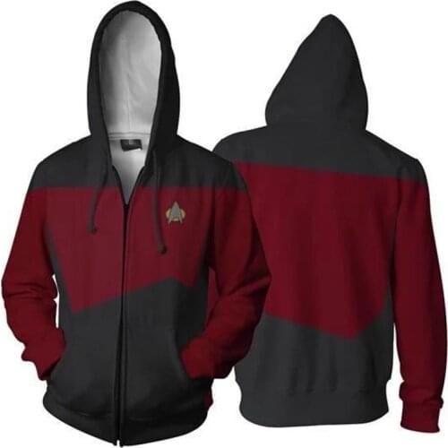 Star Voyager Trek Hoodies 3D Print Men Hoodie Hoody Man Hip Hop Casual Coat Sweatshirts with Zipper