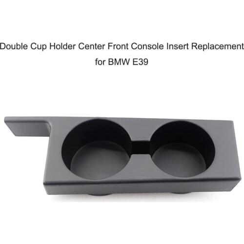 1pc Double Cup Holder Center Front Console Insert Replacement for BMW E39 540i 1997-2003 525i 530i 2001-2003 M5 1999-2003