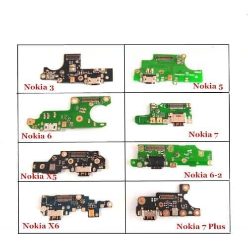 10x USB Charger Dock Connector Charging Port Microphone Flex Cable For Nokia 3 5 6 7 Plus 8 X5 X6 X7 6-2