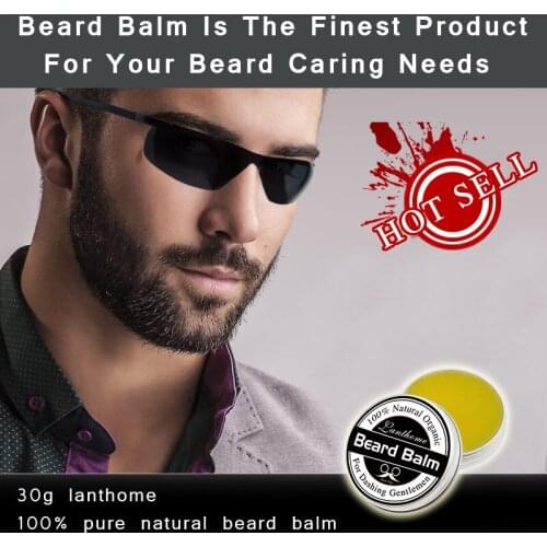 100% Natural Men Beard Balm Moisturizing Repair Split Ends Beard Soften Beard Conditioner Moustache Shaping Beard Cream TSLM2