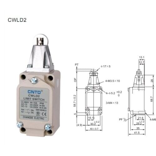 2Pcs/Lot Top Quality Original CNTD CWLD2 Limit Switch/Micro Switch , Strong aluminum cast outer shell