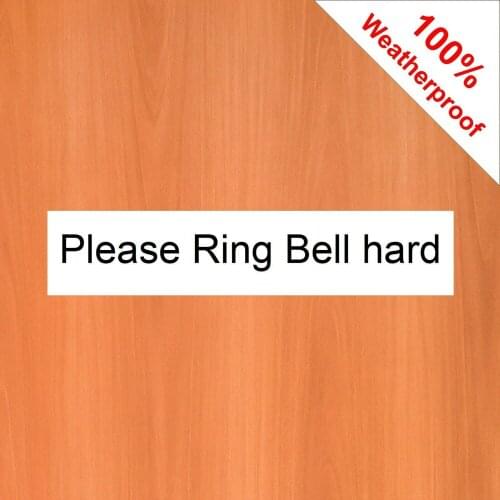 3 X Customized Please Ring Bell Hard Easy Auftragen Premium vinyl Stickon Aufklebbar