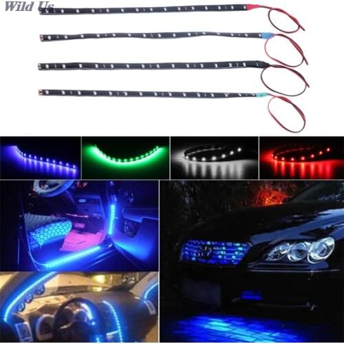 30cm High Power LED Daytime Running lights DRL 100% Waterproof 5050 SMD Car Auto Decorative Flexible LED Strip Fog lamp 12V