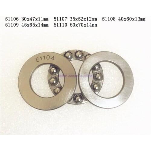 4-8pcs/Set 51106 , 51107 , 51108 , 51109 , 51110 Axial Ball Plain Thrust Bearing Brand New