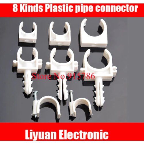 8 KindsX10=80pcs Plastic pipe connector / ppr water pipe snaps / private fixed tube solar water heater water pipe snap PEX