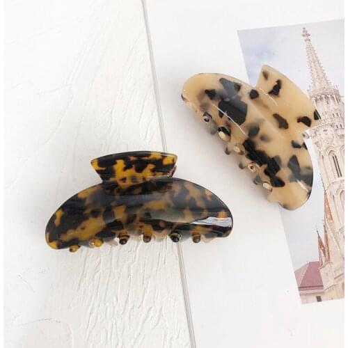 Acetate Grabbing Hair Clip for Women Fashion Tortoiseshell Plate Hairpin Girl Hair Accessories