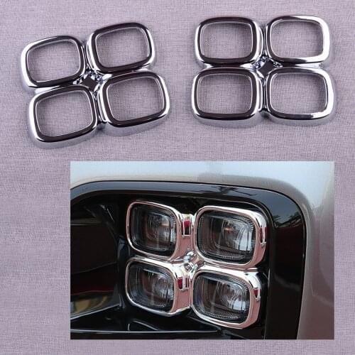 CITALL 1 Pair Left & Right Side Car Front Fog Light Lamp Trim Cover Fit for Kia Sportage 2017 2018 ABS Chrome