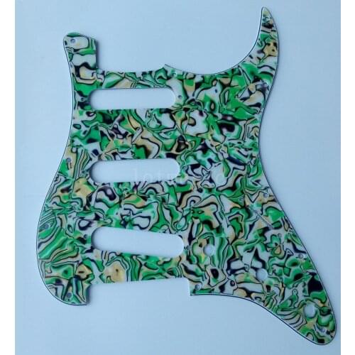Electric Guitar Pickguard SSS Scratch Plate For ST Style Parts Replacement 3Ply Material Shell Agate Black