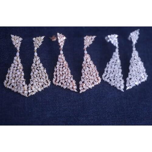 Designer Fashion 925 Sterling Silver Jewelry 3A Cubic Zirconia Party Earring