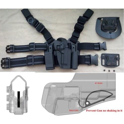 For Beretta M9 M92 92 92F Tactical Drop Leg Right handed holster Set W/ Panel Mag Flashlight Pouch Belt Loop paddle