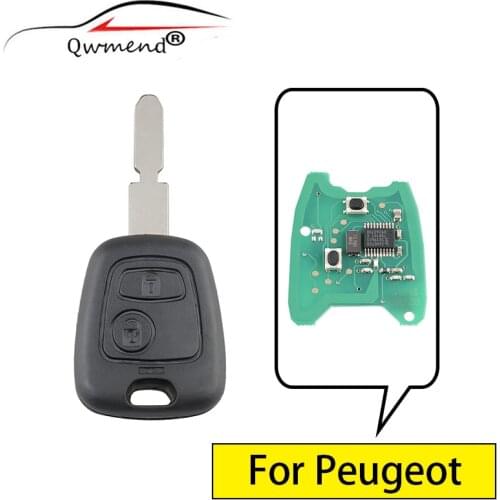For Peugeot 406 407 408 607 Car Remote Key Fob NE78 Blade ID46/PCF7961 Original keys 2 Buttons Smart Car Key for Peugeot