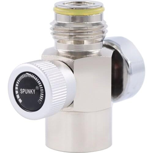 HPAT Plated Surface Paintball Inner Thread Co2/HPA Tank On/Off Valve with 1500psi Gauge