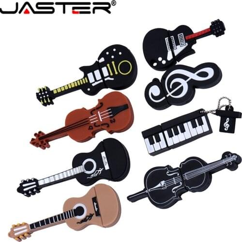 JASTER USB 2.0 8 styles of musical instruments guitar bass piano violin keyboard pen drive 4GB 16GB 32GB 64GB USB flash drive