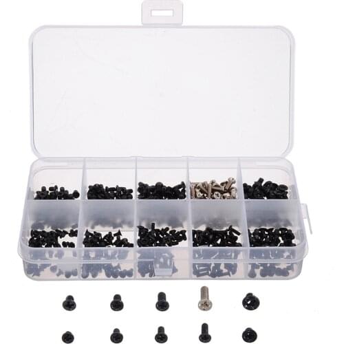 500Pcs M2 M2.5 M3 Laptop Screw Repair Kit Notebook Computer Screw Flat Head Phillips Set Kits Fit For IBM HP Dell Lenovo Samsung