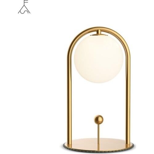 Creative Nordic Glass Ball LED Desktop Night Light Gold Home Bedroom Bedside Decorative USB Reading Table Lamp Bedside Lamp