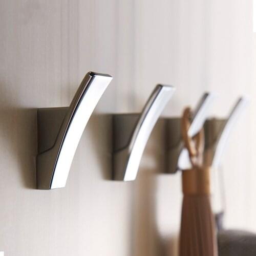 Clothes hook Nordic light luxury single clothes hook perforated bedroom living room creative entrance shoe cabinet wardrobe hook