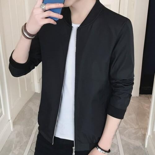 New coat, mens solid color jacket, mens style, spring and autumn leisure jacket, mens style, spring and autumn leisure jacket