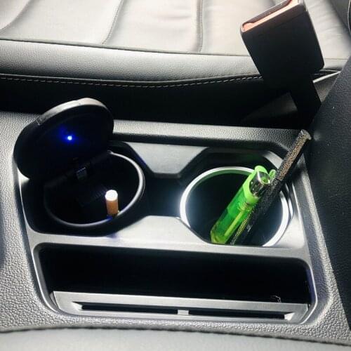 NEW Car Styling Portable LED Car Ashtray with For bmw e46 e39 e60 e36 e90 f30 f10 x5 e53 audi a3 a6 c5 a4 b8 a5 c6 Accessories