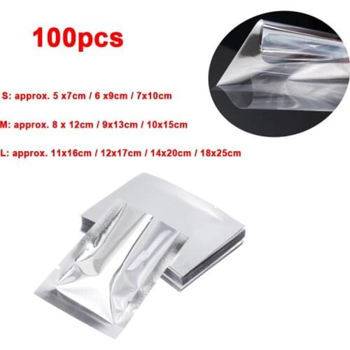 10-100pcs Silver Aluminum Foil Bags Heat Seal Mylar Food Storage Vacuum Pouches Kitchen Supplies Household Home Bags New