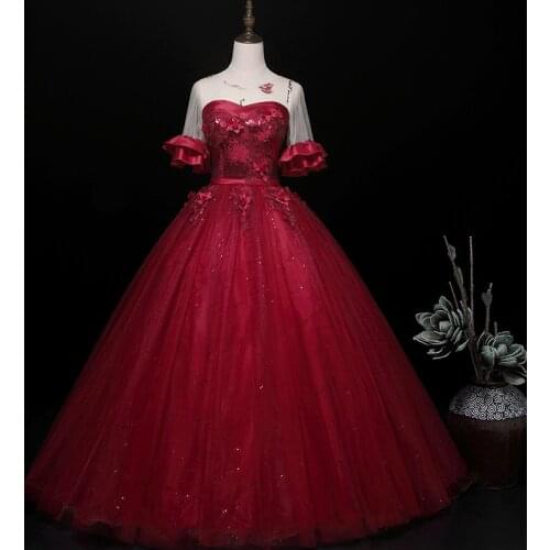 Quinceanera Dress 2020 New Classic Half Sleeve Party Prom Ball Gown Vintage Quinceanera Dresses Customize