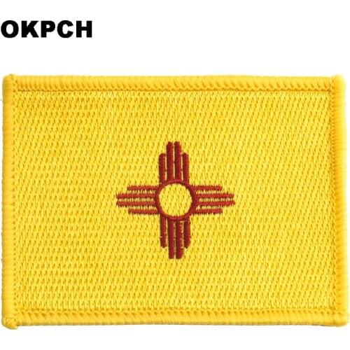 U.S.A State New Mexico Iron On Patch Embroidered Clothes Patch For Clothing Stickers Garment 1pcs