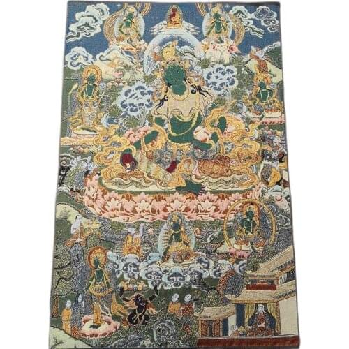 Tibet, Nepal, Thangka portrait, brocade painting, silk religious figure, Thangka embroidery mural