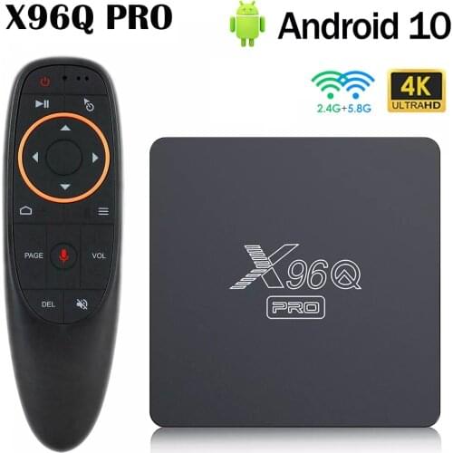 X96Q pro Smart TV Android 10.0 TV BOX Allwinner H313 Quad Core 2G 16G ROM 2.4g&5G wifi 4K HD Android TV Set top box