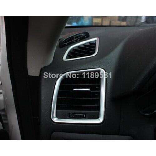 For Mazda CX-5 2013 2014 2015 2016 ABS Pearl Chrome Inside Interior Air-Condition Vent Outlet Cover Trim