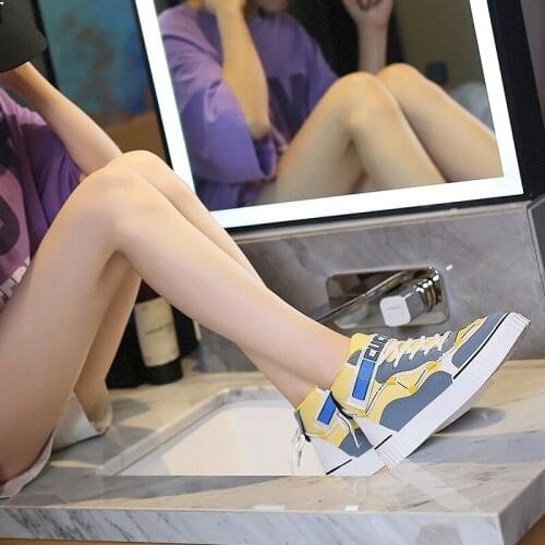 Womens shoes fashion sneakers new retro vulcanized single shoes winter flat-bottomed comfortable warm high-top cotton shoes