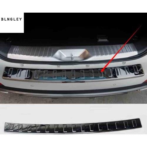 1pc stainless steel outside rear trunk inside Protection decoration cover for 2016 2017 2018 Haval H8 car accessories